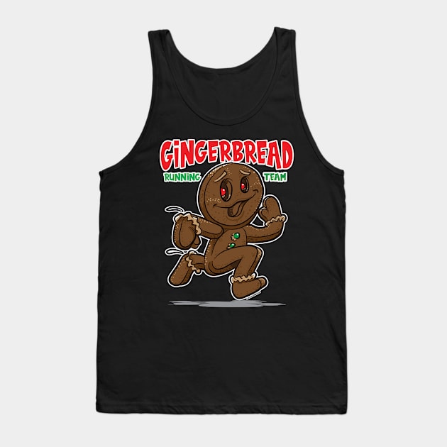 Gingerbread Running Team Tank Top by eShirtLabs